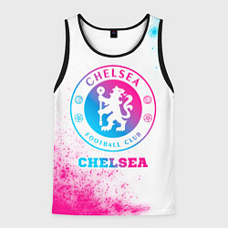 Мужская майка без рукавов Chelsea neon gradient style