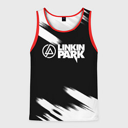 Мужская майка без рукавов Linkin park рок бенд краски
