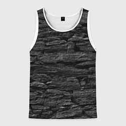 Мужская майка без рукавов Графитовый черный камень