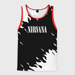 Мужская майка без рукавов Nirvana текстура огонь