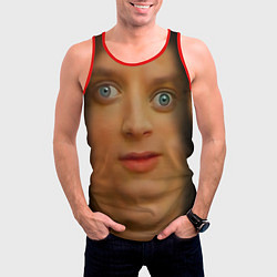 Майка-безрукавка мужская Мем упоротый Фродо улыбается, цвет: 3D-красный — фото 2