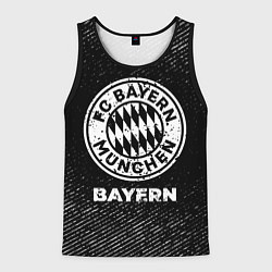 Майка-безрукавка мужская Bayern с потертостями на темном фоне, цвет: 3D-черный