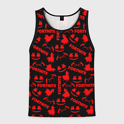 Мужская майка без рукавов Fortnite pattern logo marshmello