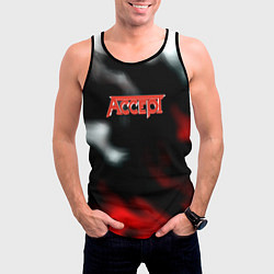 Майка-безрукавка мужская Accept rock steel, цвет: 3D-черный — фото 2