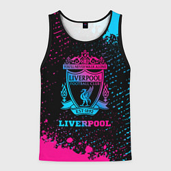 Мужская майка без рукавов Liverpool - neon gradient