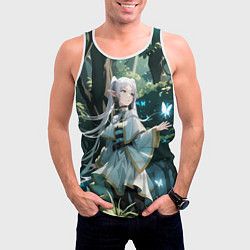 Майка-безрукавка мужская Sousou no Frieren Фрирен butterfly, цвет: 3D-белый — фото 2