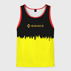 Майка-безрукавка мужская Binance биржа краски, цвет: 3D-красный