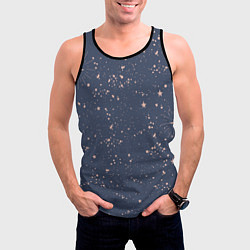 Майка-безрукавка мужская Космическое поле звёзд, цвет: 3D-черный — фото 2