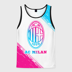 Мужская майка без рукавов AC Milan neon gradient style