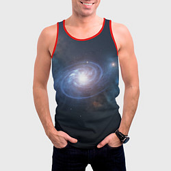 Майка-безрукавка мужская Спиральная галактика, цвет: 3D-красный — фото 2