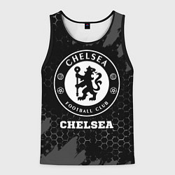 Майка-безрукавка мужская Chelsea sport на темном фоне, цвет: 3D-черный