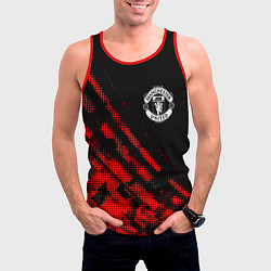Майка-безрукавка мужская Manchester United sport grunge, цвет: 3D-красный — фото 2