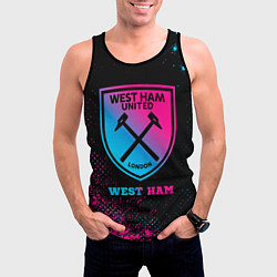 Майка-безрукавка мужская West Ham - neon gradient, цвет: 3D-черный — фото 2