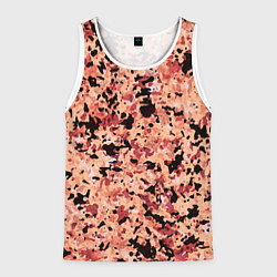 Мужская майка без рукавов Абстракция персиковый пятнистый