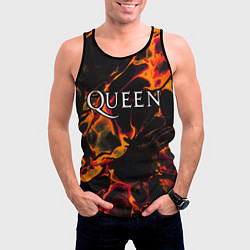Майка-безрукавка мужская Queen red lava, цвет: 3D-черный — фото 2
