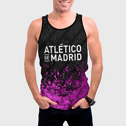 Майка-безрукавка мужская Atletico Madrid pro football посередине, цвет: 3D-черный — фото 2