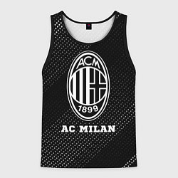 Майка-безрукавка мужская AC Milan sport на темном фоне, цвет: 3D-черный