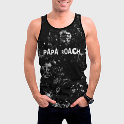 Майка-безрукавка мужская Papa Roach black ice, цвет: 3D-черный — фото 2