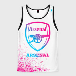 Мужская майка без рукавов Arsenal neon gradient style