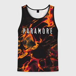 Мужская майка без рукавов Paramore red lava