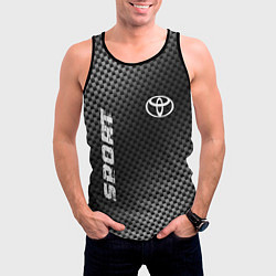 Майка-безрукавка мужская Toyota sport carbon, цвет: 3D-черный — фото 2
