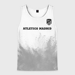 Майка-безрукавка мужская Atletico Madrid sport на светлом фоне посередине, цвет: 3D-белый