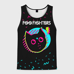 Майка-безрукавка мужская Foo Fighters - rock star cat, цвет: 3D-черный