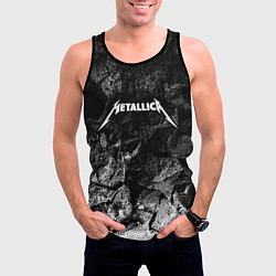 Майка-безрукавка мужская Metallica black graphite, цвет: 3D-черный — фото 2