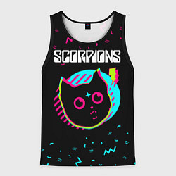 Майка-безрукавка мужская Scorpions - rock star cat, цвет: 3D-черный