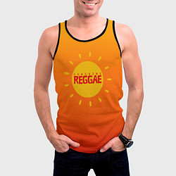 Майка-безрукавка мужская Orange sunshine reggae, цвет: 3D-черный — фото 2