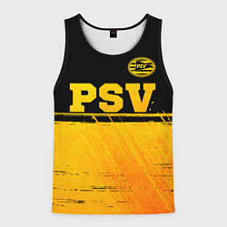 Мужская майка без рукавов PSV - gold gradient посередине