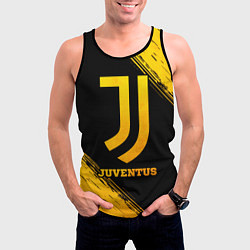 Майка-безрукавка мужская Juventus - gold gradient, цвет: 3D-черный — фото 2