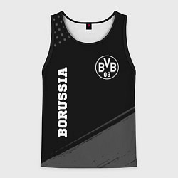 Майка-безрукавка мужская Borussia sport на темном фоне вертикально, цвет: 3D-черный