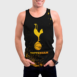 Майка-безрукавка мужская Tottenham - gold gradient, цвет: 3D-черный — фото 2