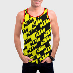 Майка-безрукавка мужская KTU жёлто чёрный стиль, цвет: 3D-красный — фото 2