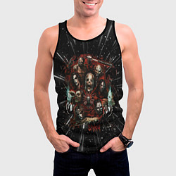 Майка-безрукавка мужская Slipknot rock band, цвет: 3D-черный — фото 2