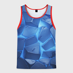 Мужская майка без рукавов Синие ледяные плиты с разломом