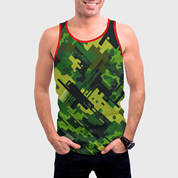 Майка-безрукавка мужская Camouflage - pattern ai art, цвет: 3D-красный — фото 2