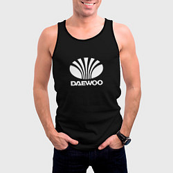 Майка-безрукавка мужская Daewoo white logo, цвет: 3D-черный — фото 2