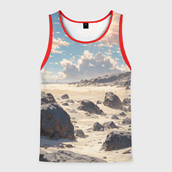 Майка-безрукавка мужская Аниме пляж, цвет: 3D-красный