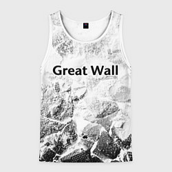 Майка-безрукавка мужская Great Wall white graphite, цвет: 3D-белый