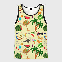 Мужская майка без рукавов Летний отпускной паттерн