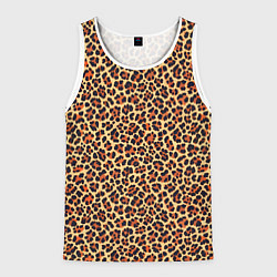 Мужская майка без рукавов Леопардовый узор текстура-шкура