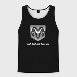 Майка-безрукавка мужская Dodge logo, цвет: 3D-черный