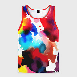 Майка-безрукавка мужская Абстрактная акварельная композиция, цвет: 3D-красный