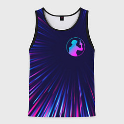 Мужская майка без рукавов Cowboy Bebop neon blast lines