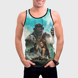 Майка-безрукавка мужская Постер планета обезьян, цвет: 3D-черный — фото 2