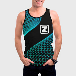 Майка-безрукавка мужская Zotye electro hexagon, цвет: 3D-черный — фото 2