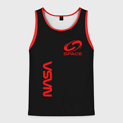 Мужская майка без рукавов Nasa space red logo