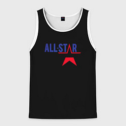 Майка-безрукавка мужская All stars logo, цвет: 3D-белый
